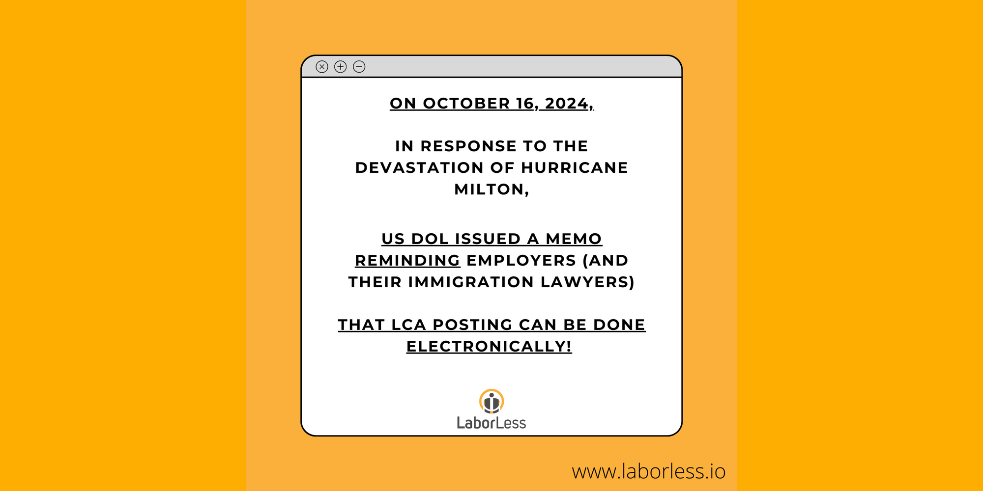 Hurricane Milton and LCA Compliance: What Employers Need to Know for H-1B, H-1B1, and E-3 Visa Workers amidst Emergencies