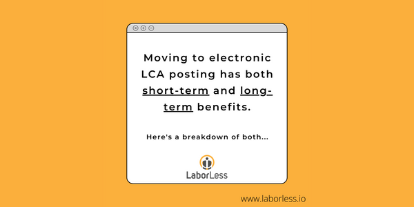 Electronic LCA Posting Has Both Short-term and Long-term Benefits. Here They Are.