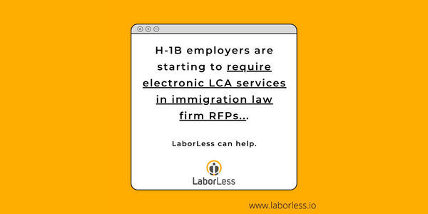 H-1B Employers are Starting to Require Electronic LCA Posting and PAF Support in RFPs