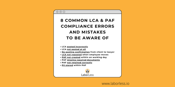 H-1B LCA Posting and Public Access File Compliance: 8 Common Mistakes To Be Aware Of.